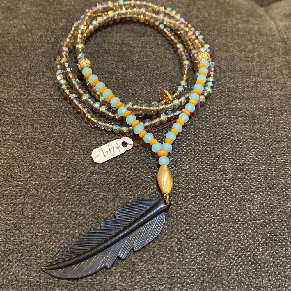 Marilyn Schiff Feather Bracelet/Necklace New